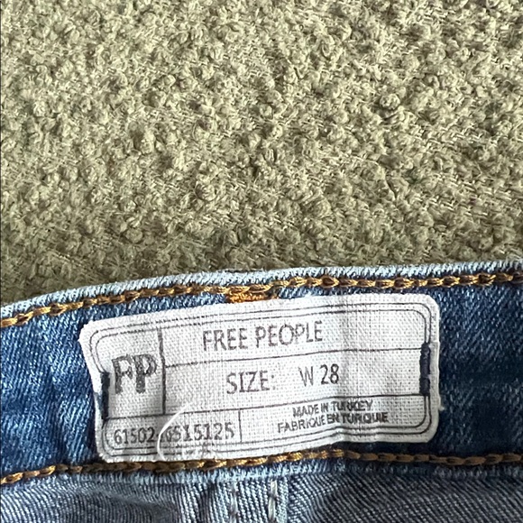 Free People Cropped Raw Hem Boot Cut Jeans - Picture 3 of 3